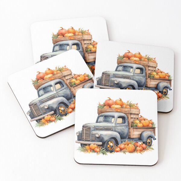 Item preview, Watercolor Vintage Pumpkin Truck, Halloween designed and sold by ArtPixelHaven.