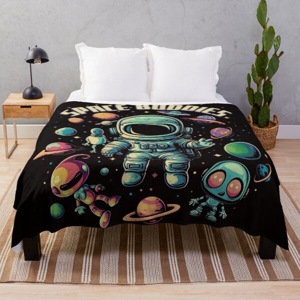 Item preview, Cute Space Buddies funny Astronaut and Alien for Kids and Adults designed and sold by DrawHandArt.