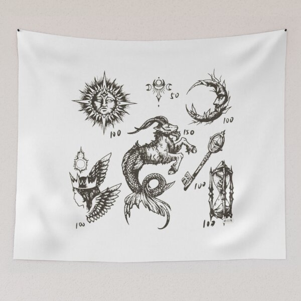 Item preview, Symbolism- The Moon, the Sun, the Fairy Queen, Time and Capricorn designed and sold by PatronesKawai.