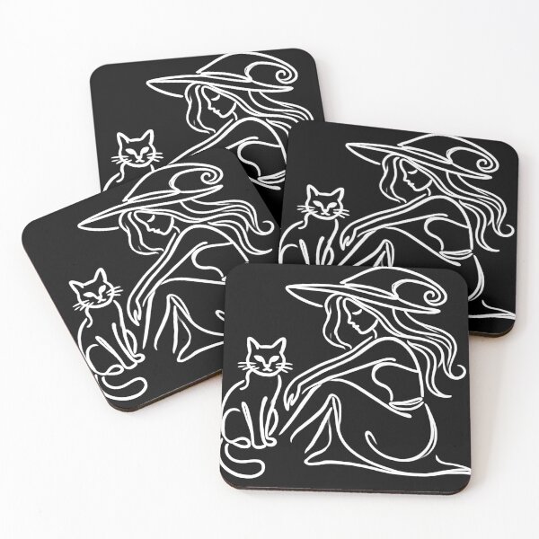 Item preview, Witch and black cat I designed and sold by ChicClicker.