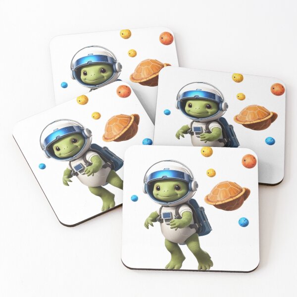 Item preview, Rocket Backpack Turtle: Cosmic Adventure Design with Floating Asteroids designed and sold by rajasekhark.