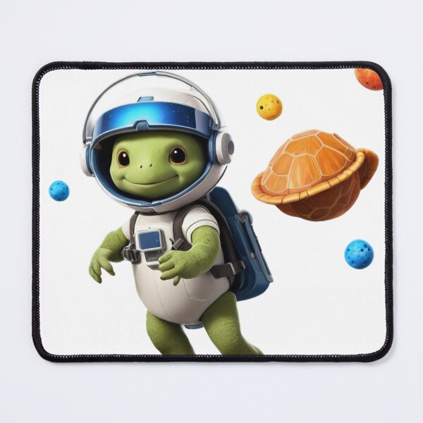 Item preview, Rocket Backpack Turtle: Cosmic Adventure Design with Floating Asteroids designed and sold by rajasekhark.