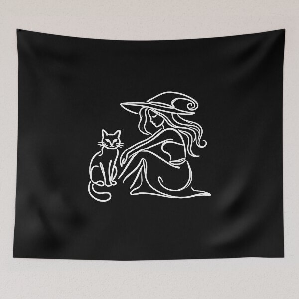 Item preview, Witch and black cat I designed and sold by ChicClicker.