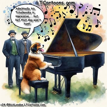 Artwork thumbnail, His Tchaikovsky Is Impressive But Will That Dog Hunt? by Rick London Gifts