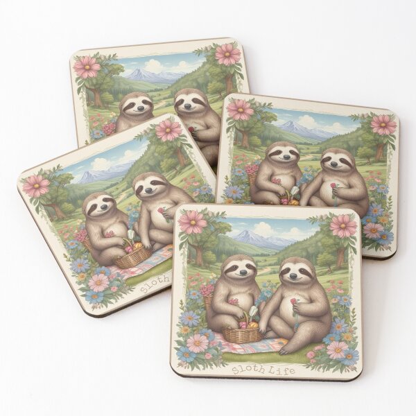 Item preview, Sloth Life - Slothy Sunday Afternoon Picnic  designed and sold by SpotOnJ.