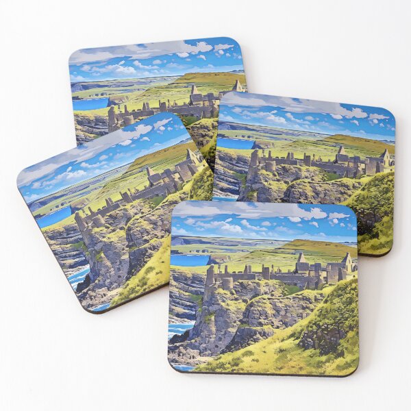 Item preview, Dunluce Castle Overlooking Giant's Causeway Headland  designed and sold by KMNscapes – Ireland Prints & Beyond.