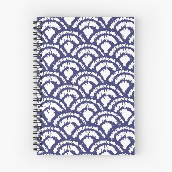 Item preview, Delicate waves navy on white designed and sold by LisaLeQuelenec.