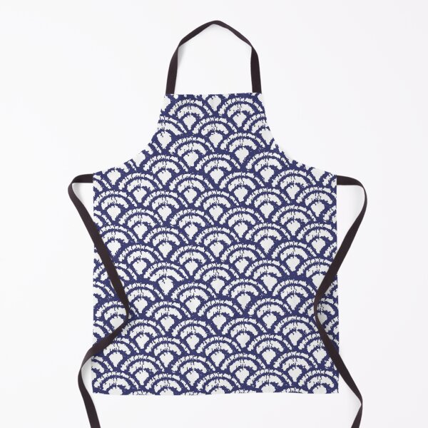 Item preview, Delicate waves navy on white designed and sold by LisaLeQuelenec.
