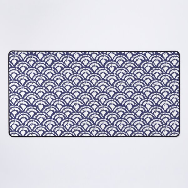 Item preview, Delicate waves navy on white designed and sold by LisaLeQuelenec.