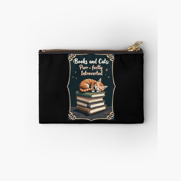 Item preview, Books and Cats Purr-fectly Introverted Cozy Design designed and sold by QuirkPrint.