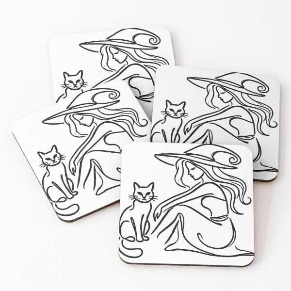 Item preview, Witch and black cat I designed and sold by ChicClicker.