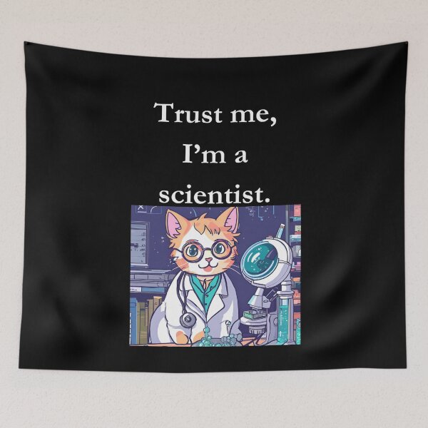 Item preview, Trust me, I’m a scientist. Classic Black  Kitty Tee designed and sold by GeekySexyCool.