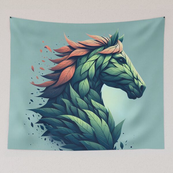 Item preview, Horse Made of Leaves, Ai Generated Art  designed and sold by ACC .