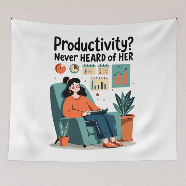Item preview, Productivity Never Heard of Her Funny Work Design designed and sold by QuirkPrint.