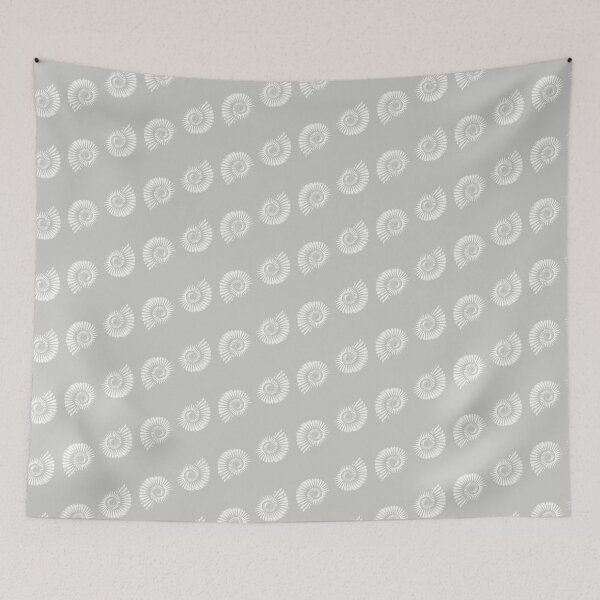 Item preview, Ammonites white on taupe designed and sold by LisaLeQuelenec.