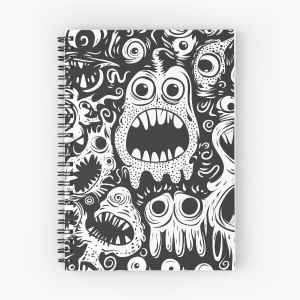 Item preview, A seamless pattern of cartoon monsters with exaggerated expressions serialism Design.  designed and sold by HEMRO.