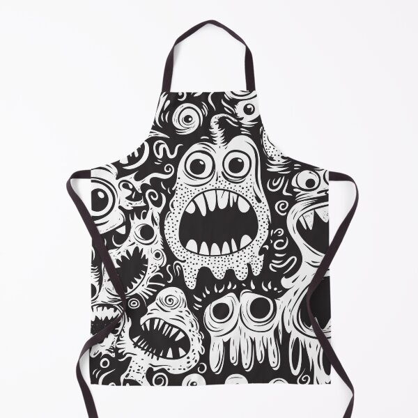 Item preview, A seamless pattern of cartoon monsters with exaggerated expressions serialism Design. designed and sold by HEMRO.