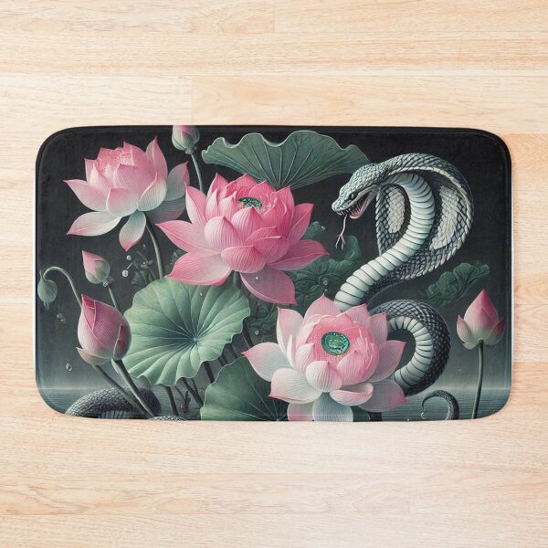 Item preview, Serpents and Lotuses designed and sold by TeslaSt0re.