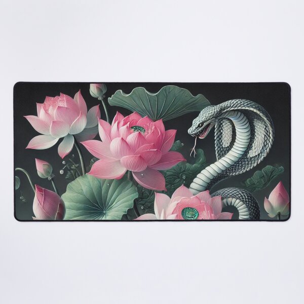 Item preview, Serpents and Lotuses designed and sold by TeslaSt0re.
