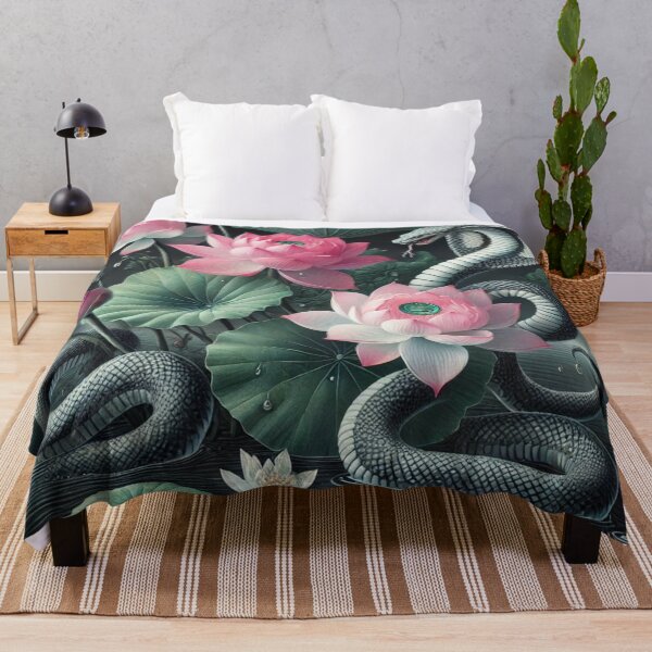 Item preview, Serpents and Lotuses designed and sold by TeslaSt0re.