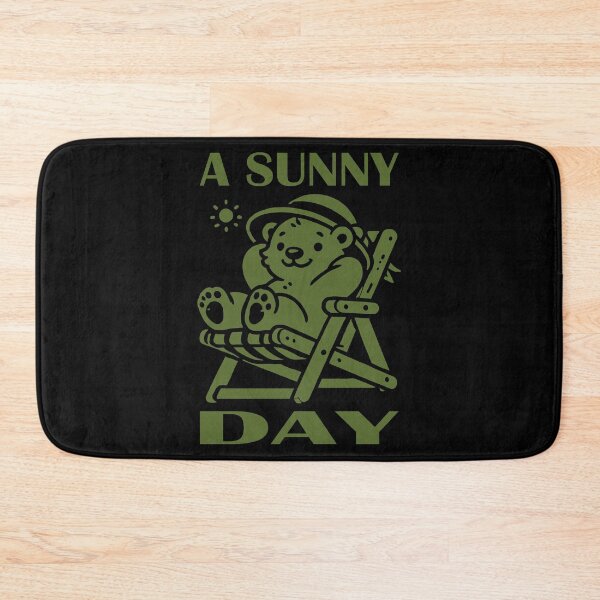 Item preview, Chillin' Bear in Deck Chair Dark Olive Green designed and sold by Soulemotion.