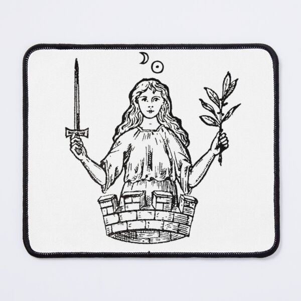 Item preview, Symbolism - The Girl in the Tower with the Sword and the Olive Tree designed and sold by PatronesKawai.