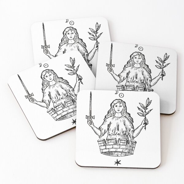 Item preview, Symbolism - The Girl in the Tower with the Sword and the Olive Tree designed and sold by PatronesKawai.