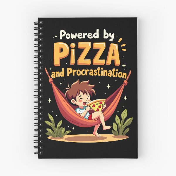 Item preview, Powered by Pizza and Procrastination Fun Lazy Day Design designed and sold by QuirkPrint.