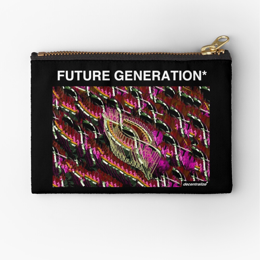 FUTURE GENERATION ABSTRACT DESIGN Zipper Pouch