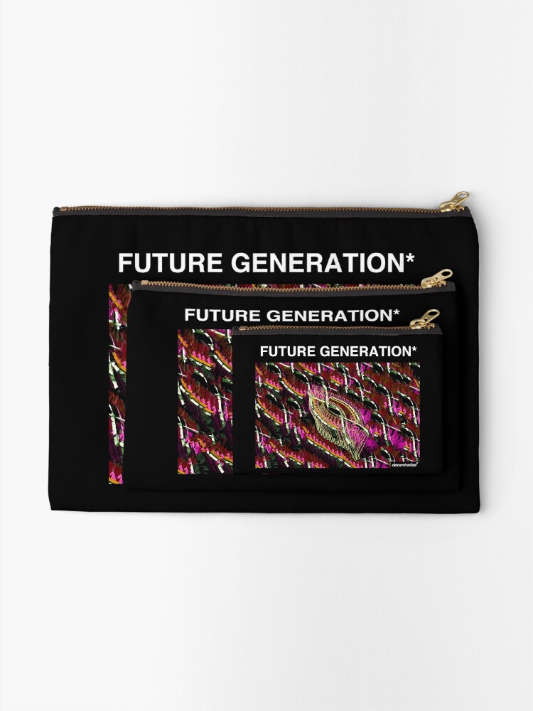 Alternate view of FUTURE GENERATION ABSTRACT DESIGN Zipper Pouch