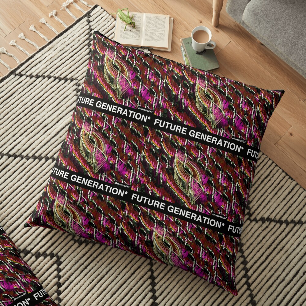 FUTURE GENERATION ABSTRACT DESIGN Floor Pillow