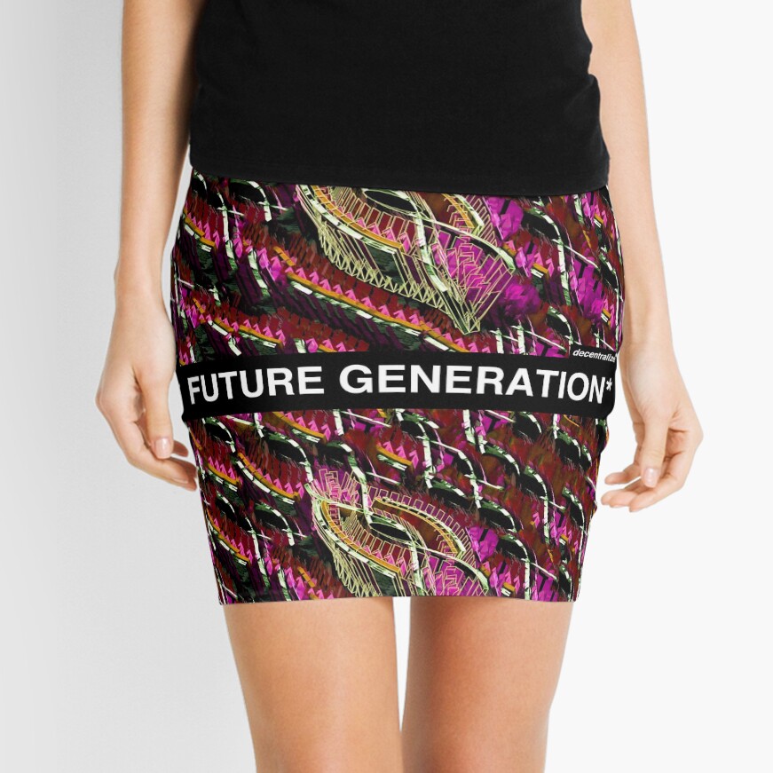 FUTURE GENERATION ABSTRACT DESIGN Mini Skirt