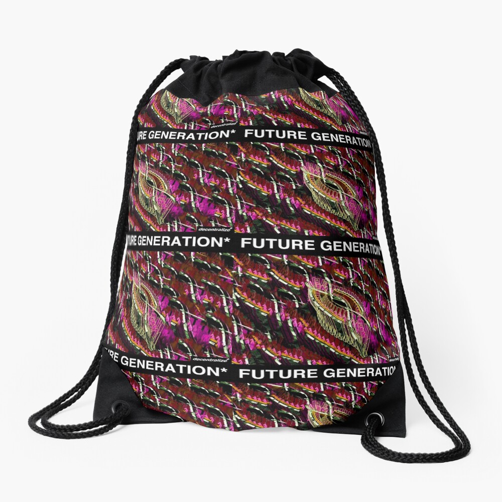 FUTURE GENERATION ABSTRACT DESIGN Drawstring Bag