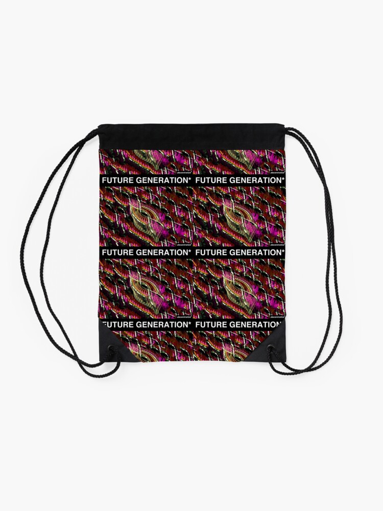 Alternate view of FUTURE GENERATION ABSTRACT DESIGN Drawstring Bag