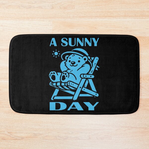 Item preview, Relaxed Bear Enjoying a Sunny Day Deep Sky Blue designed and sold by Soulemotion.