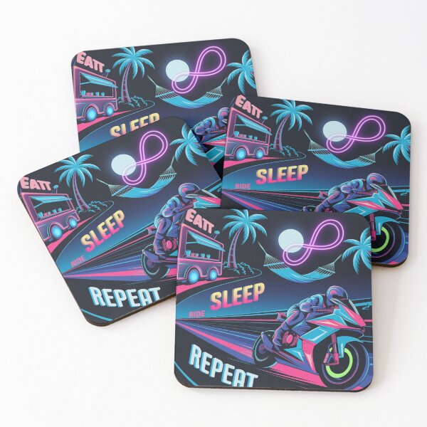 Item preview, Moto Freak: Eat. Sleep. Ride. Repeat. Futuristic Vibes Design designed and sold by StyleSwitch.