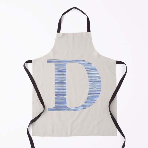 Item preview, Letter D Blue Watercolor Stripes Monogram Initial designed and sold by theartofvikki.