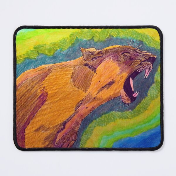 Item preview, 867 - ANGRY LIONESS - DAVE EDWARDS - MIXED MEDIA - 2024 designed and sold by BLYTHART.