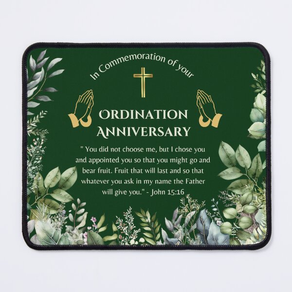 Item preview, Priest Ordination Anniversary Gift, Pastor Deacon Bishop Nun - Bible Verse designed and sold by Heritage Hive Studio.