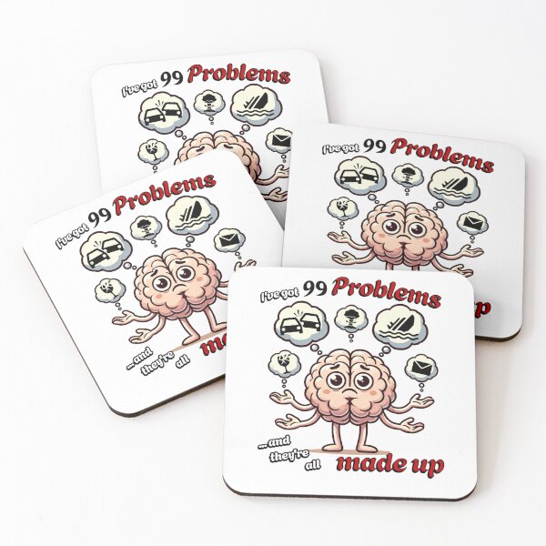 Item preview, Funny Anxiety Problems Brain Design designed and sold by QuirkPrint.