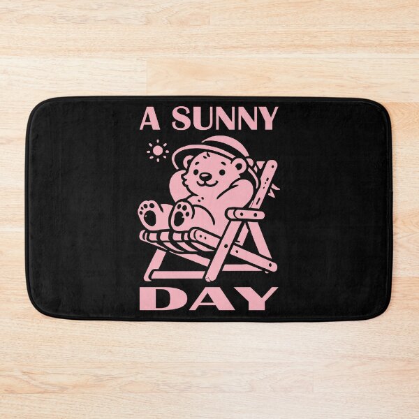 Item preview, Cute Bear Relaxing on a Sunny Day Light Pink designed and sold by Soulemotion.