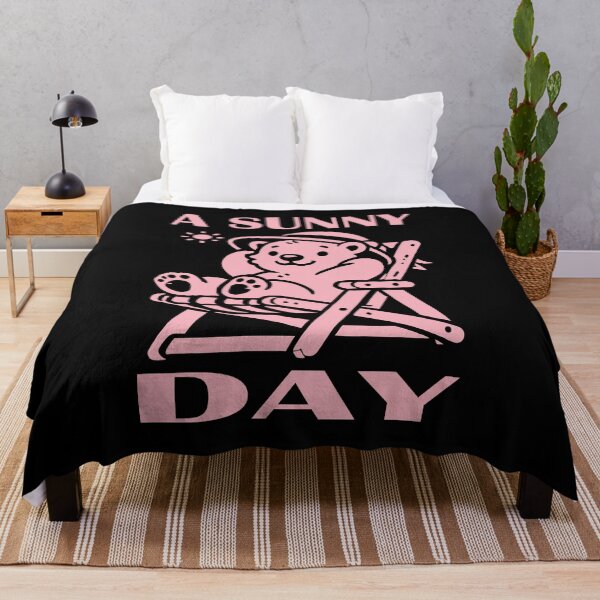 Item preview, Cute Bear Relaxing on a Sunny Day Light Pink designed and sold by Soulemotion.