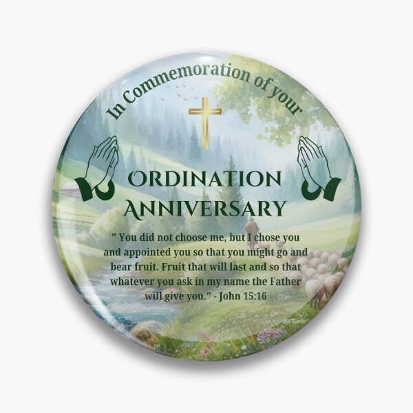 Item preview, Pastor Ordination Anniversary Gift, Priest Nun Minister Deacon Bishop - Bible Verse designed and sold by Heritage Hive Studio.