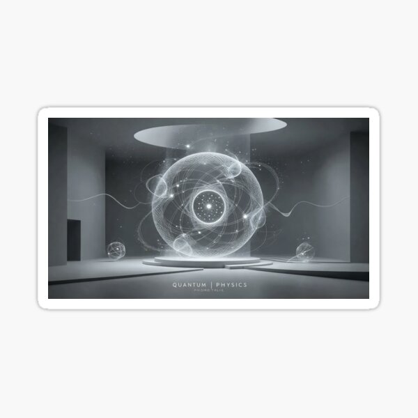 Whispers of the Quantum Dance - Science and Physics Sticker
