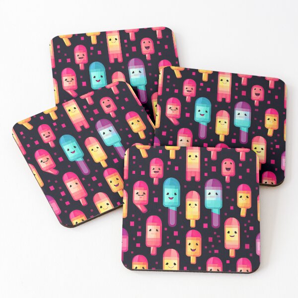 Item preview, Kawaii cute pixel popsicle pattern designed and sold by AeonAcademy.