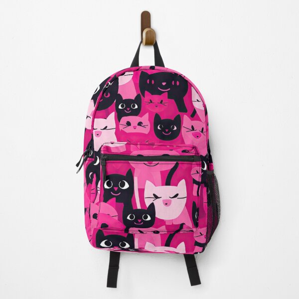 Item preview, Hot Pink Cute Street Cats - Kawaii Pattern designed and sold by AeonAcademy.