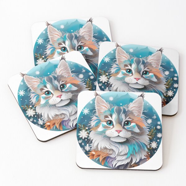 Item preview, Winter Maine Coon Cat designed and sold by Kspirit Designs.