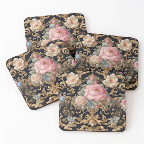 Item preview, Floral, Black & Gold Rococo designed and sold by DesignsByPrnces.