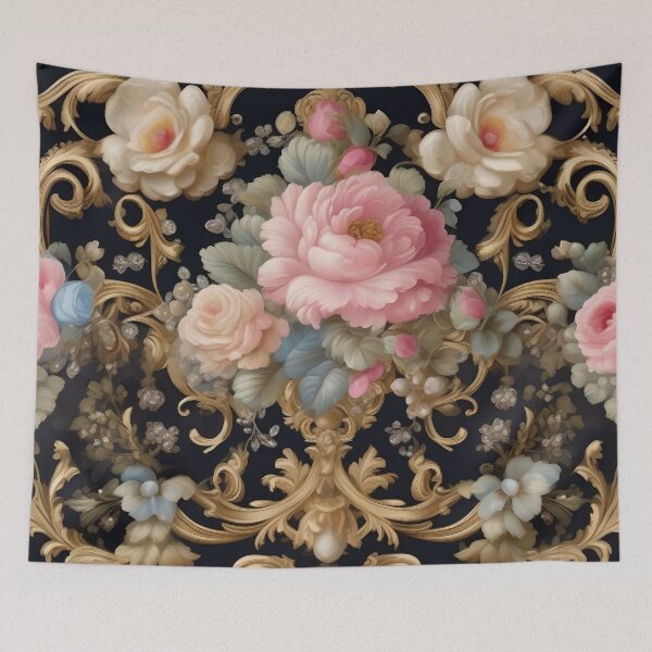 Item preview, Floral, Black & Gold Rococo designed and sold by DesignsByPrnces.