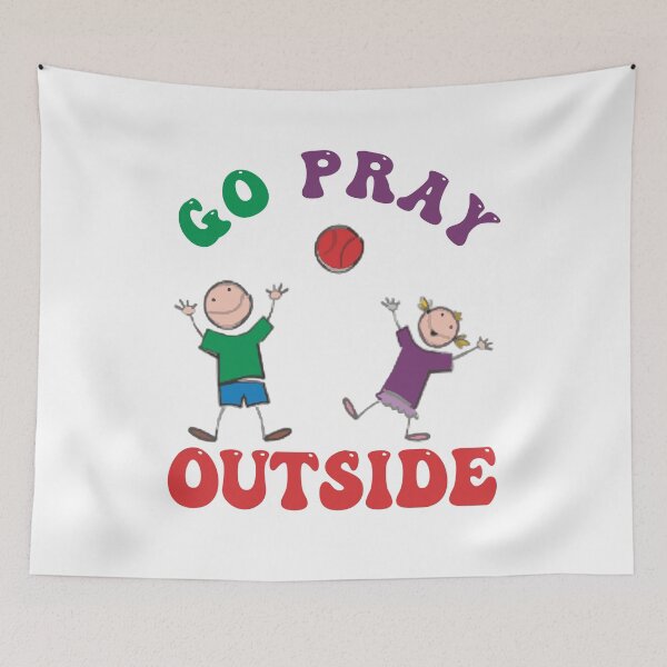 Item preview, Go Pray Outside 2 Kids Playing Ball designed and sold by TerScott.